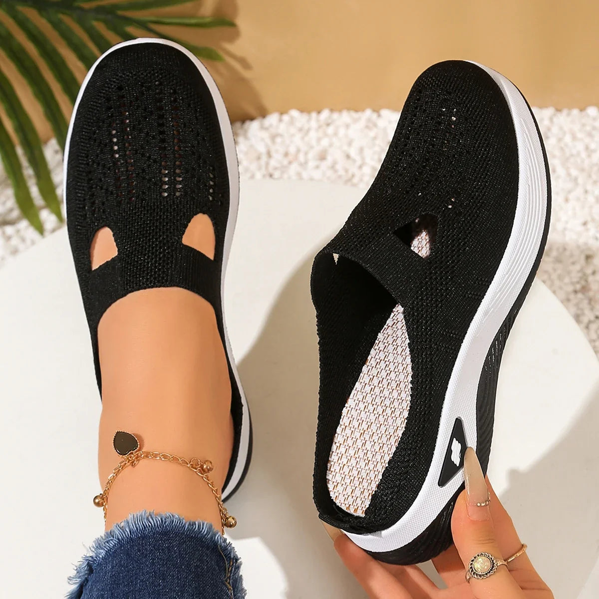 Women shoes  Convenient and comfortable at home, one foot with a vent and half slipper women's summer shoes free shippiing shoes LadyShow.Store