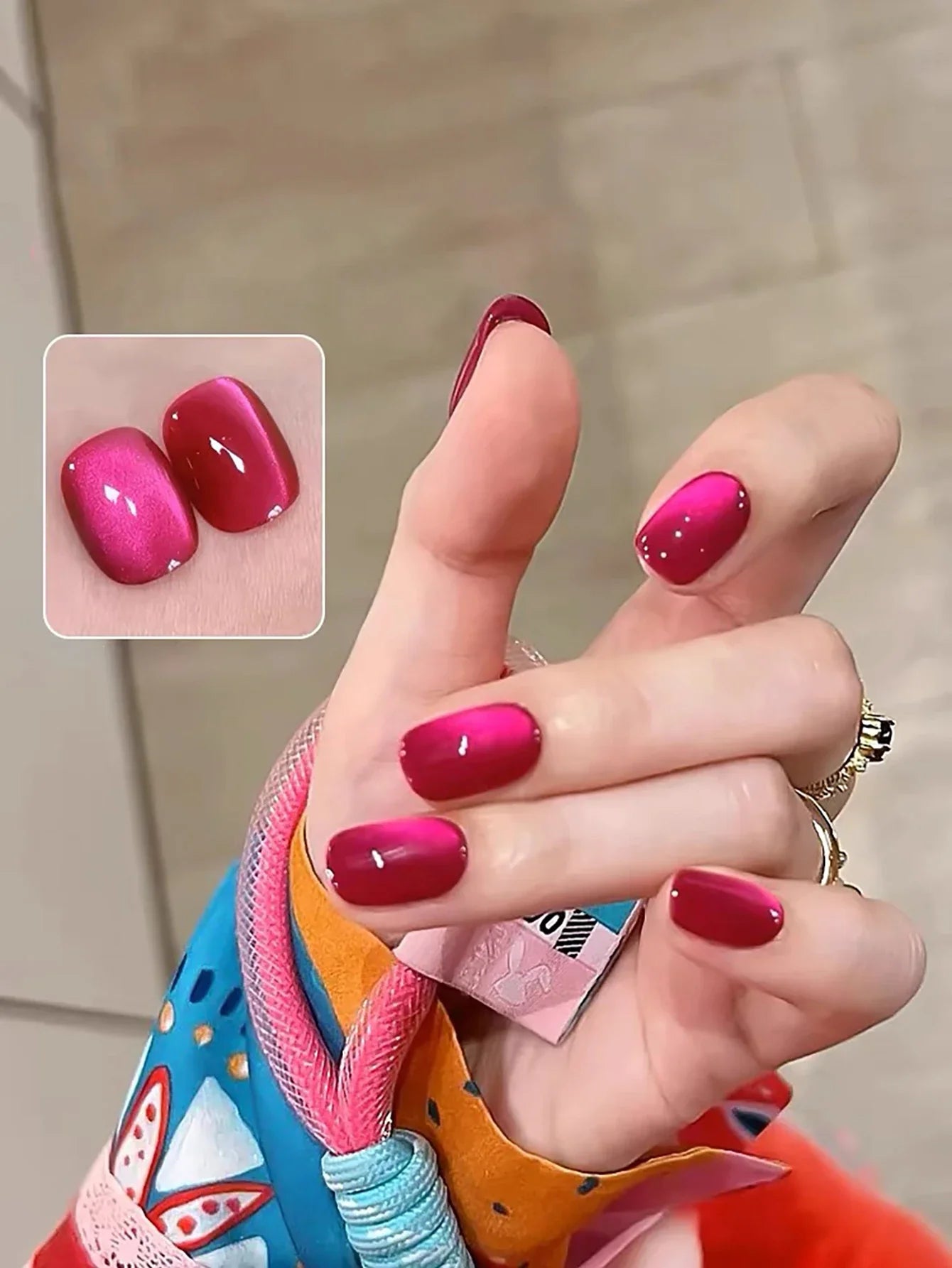 WS Black Glass Cat Magnetic Gel Nail Polish Punk Style Nail Art Manicure Varnis Semi Permanent Gel for Winter Nail Supplies Tri Light Beauty