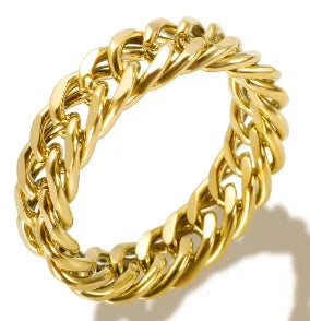 Stainless Steel Ring for Women Inlaid Zircon Rings Waterproof Romantic Fashion Jewelry Pi-Mart