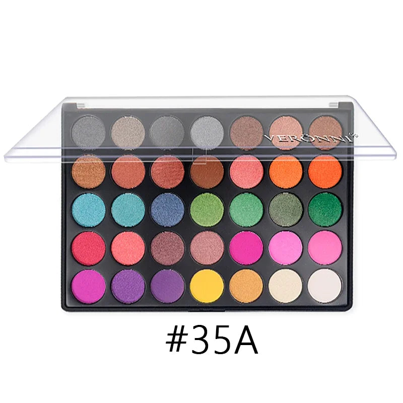 35 Color Eyeshadow Tray Daily Makeup Matte Lasting Nightclub Eyeshadow Pearl Fine Shimmer Waterproof Is Not Easy To Faint Pi-Mart