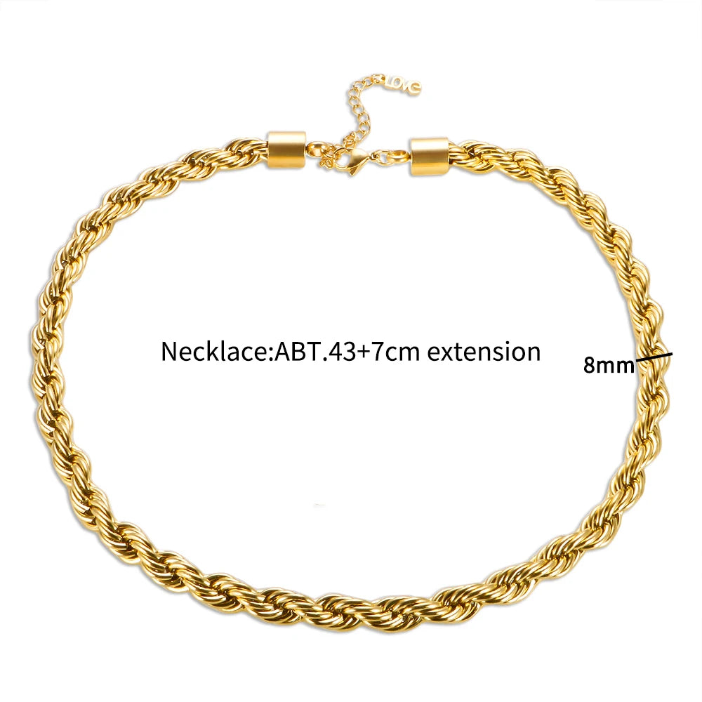 Stainless Steel Heart-shaped Pendant Necklace Metal Waterproof Jewelry For Women Pi-Mart