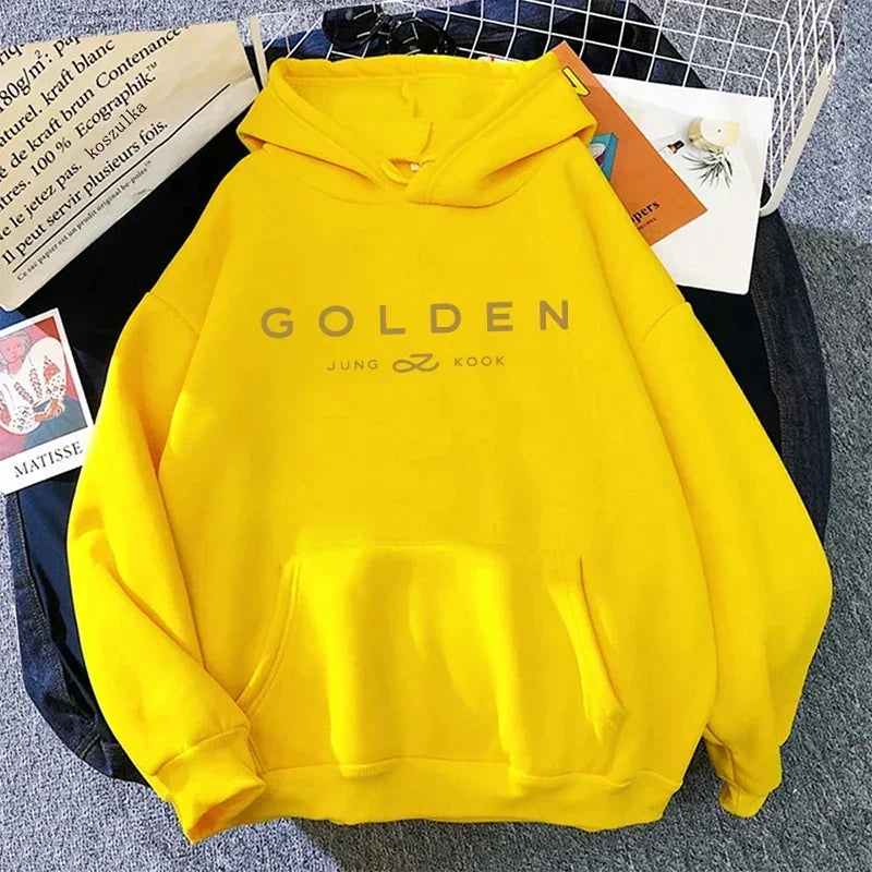 K-pop Printed Hoodies for Woman Jungkook Fans Hooded Sweatshirts Fall Winter Female Home Outdoor Comfort Casual Fashion Pullover LadyShow.Store