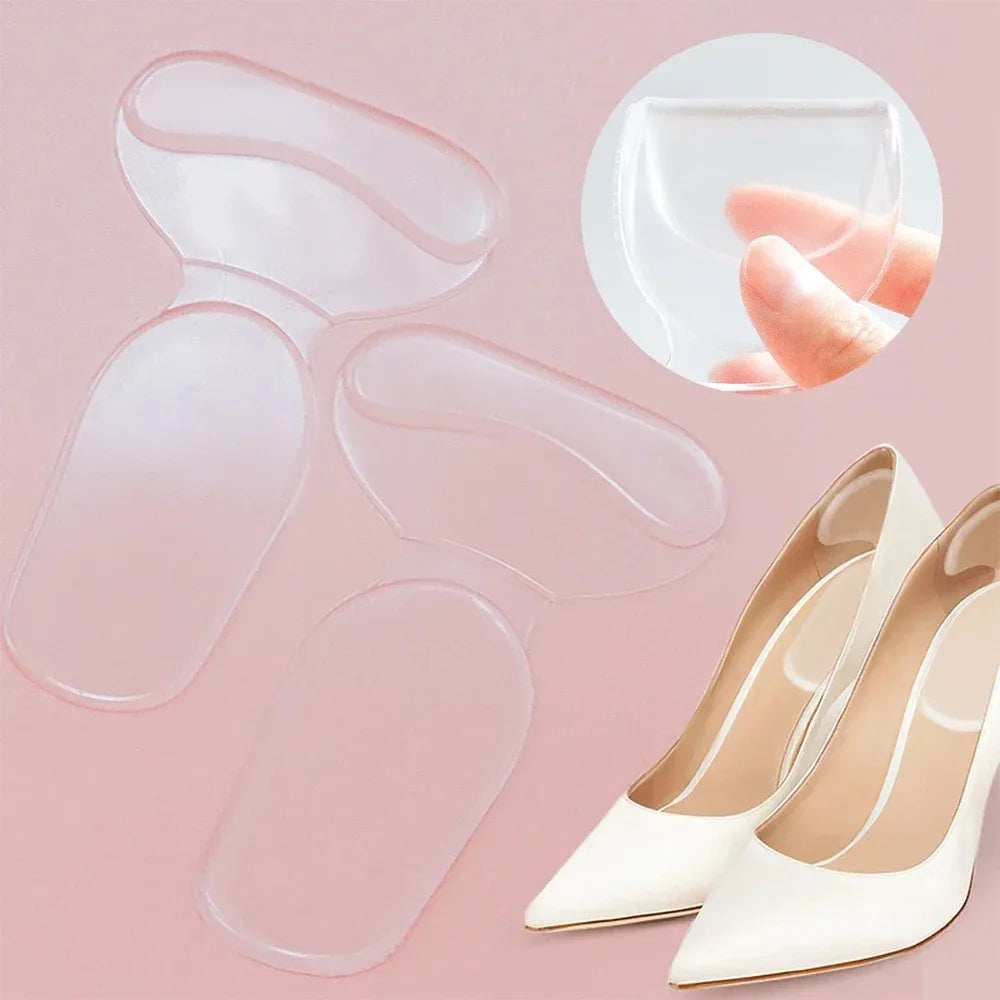 Soft Silicone Heel Grips Anti-Chafing Heel Protectors Cushion Pads for Women High Heels Comfortable Half Size Shoe Inserts LadyShow.Store