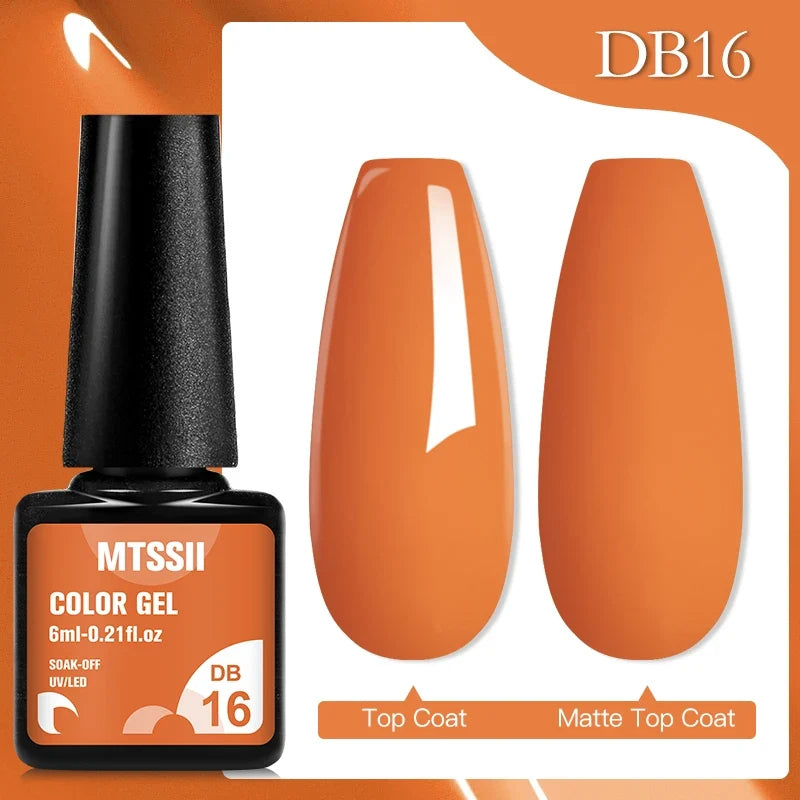 Mtssii 6ML Chocolate Color Gel Nail Polish Brown Semi Permanent UV Gel Autumn Winter Popular Soak Off Nail Art Gel Varnishes Tri Light Beauty