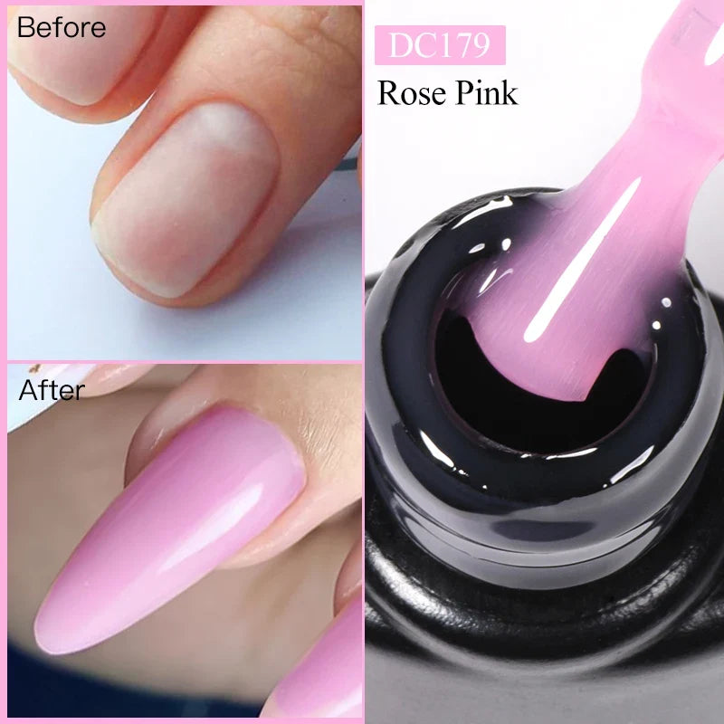 Mtssii 7ml Milky White Quick Extension Gel Nail Polish Nude Construct Hard Gel Semi Permanent Acrylic Extension Nail Art Varnish Tri Light Beauty