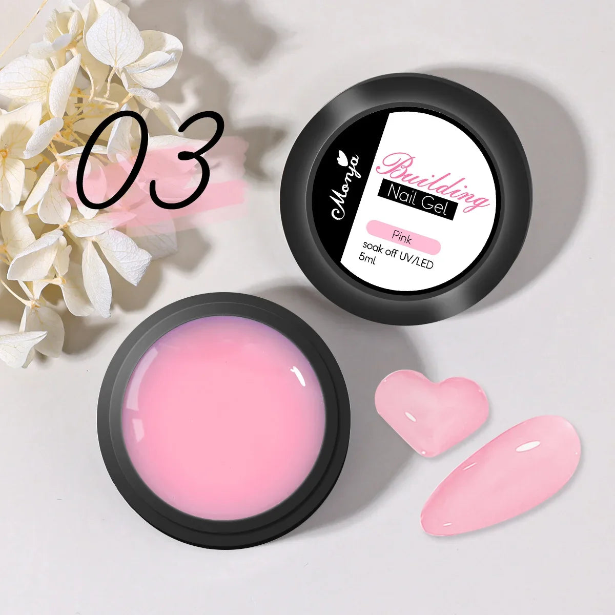 1 Jar White 3D Shaping Carving Non Stick Hand Extension Gel Nail Polish For Flower DIY Nail Art Extension Acrylic Nails Tools Tri Light Beauty