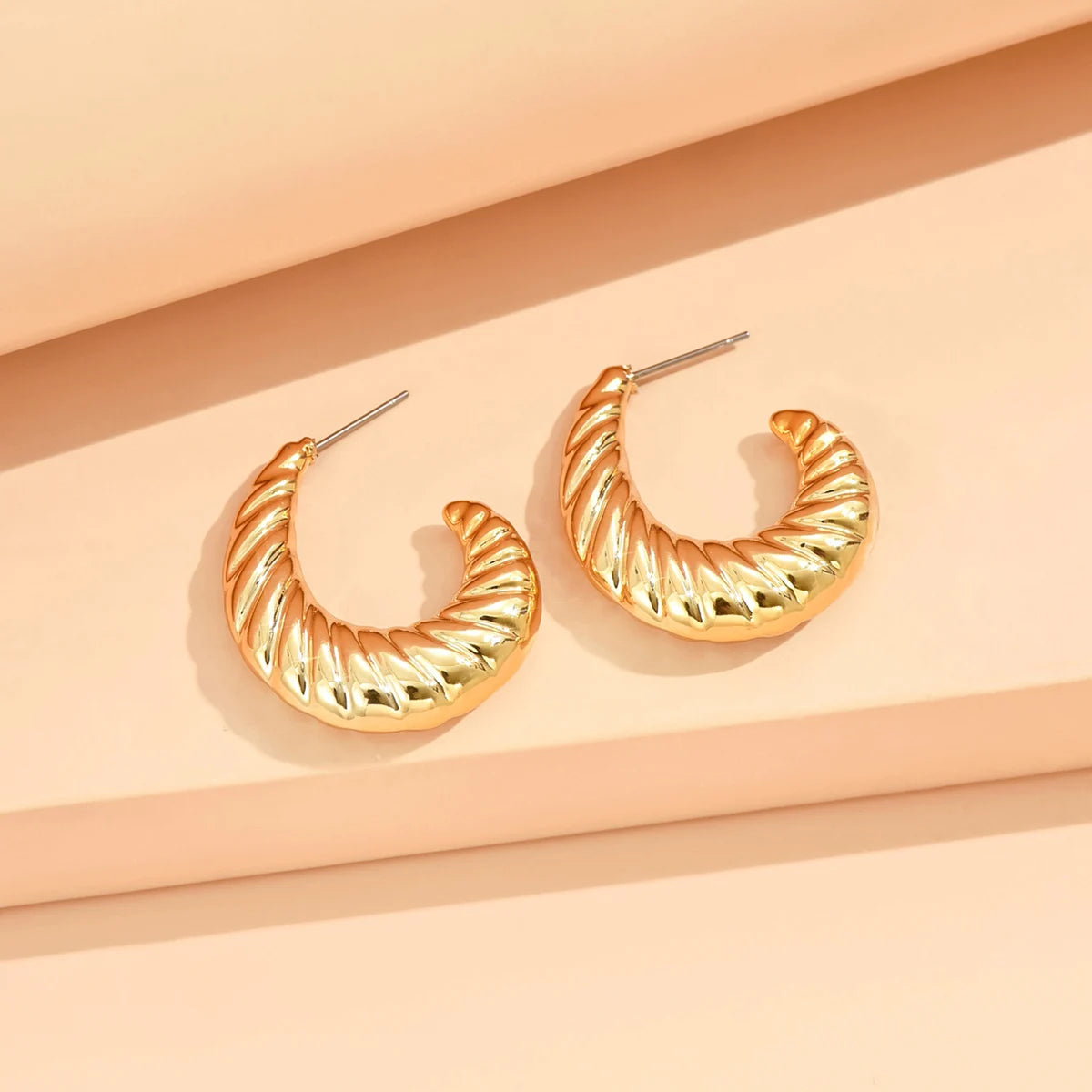серьги Geometric Irregular Metallic Color Earrings for Women 2024 Minimalist Style Personality Earrings Trendy Jewelry Gift Pi-Mart
