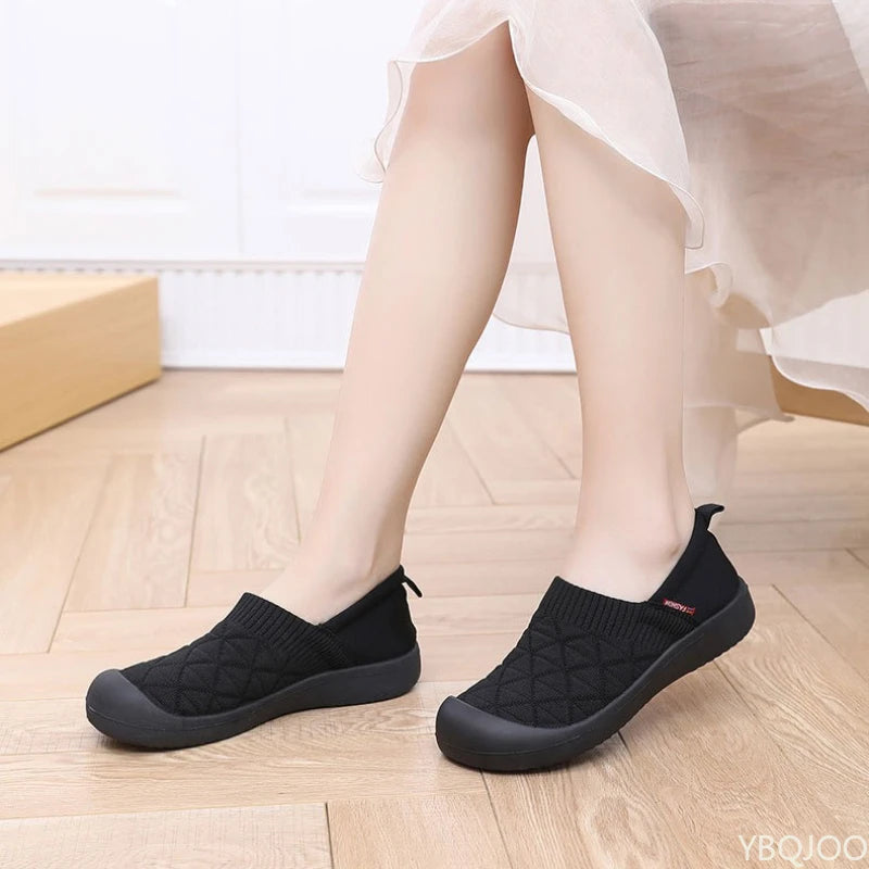Spring and Autumn Fashion New Lightweight and Comfortable Women's Single Shoes with Soft Surface One Step Stepping Women's Shoes Pi-Mart
