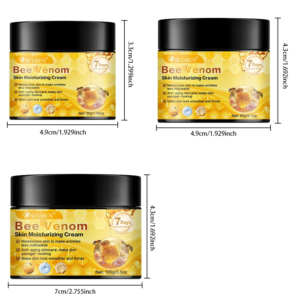 SUYARUN Bee Venom Moisturizing Cream Anti-Aging Face Care | Deep Hydration & Firming Natural Anti-Wrinkle Skincare for All Skin. Pi-Mart