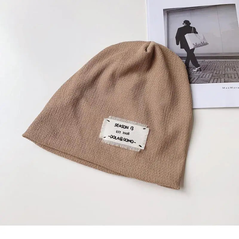 Casual Keep Warm Thin Knit Hat Cute Outdoor Cold Cap Ear Protection Warm Stack Hat For Men Women Pi-Mart