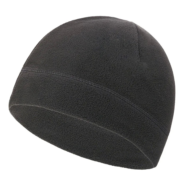 Winter Fleece Beanie Cycling Men Women Elastic Hiking Soft Thermal Commuting Ski Helmet Liner Hat Windproof Camping Cap Outdoor Pi-Mart