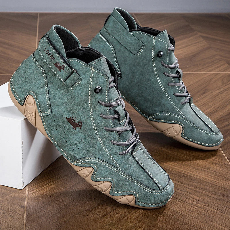 Leather Casual Shoes Sneakers for Men Fashion Outdoor Walking Loafers Shoes Comfortable Footwear Luxury Man Boots 2024 New In Pi-Mart