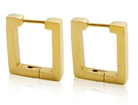 Luxury Shiny Zircon Hoop Earrings for Women Trendy Golden Stainless Steel Wed Ear Geometric Circle Earring Jewelry Pendientes Pi-Mart