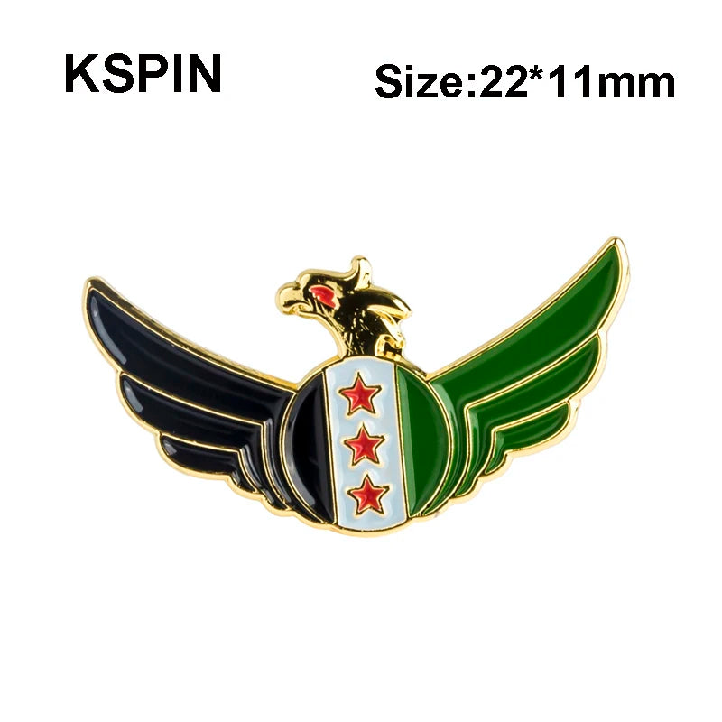 Syria Flag Badge Brooch Natinal Lapel Pins Flag Lapel Pins Country Flag Badge Pi-Mart