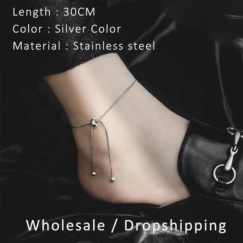 Korean Adjustable Stainless Steel Bracelet for Women Girl Men High Quality Design Gold Color Snake Chain Jewelry Wholesale Pi-Mart
