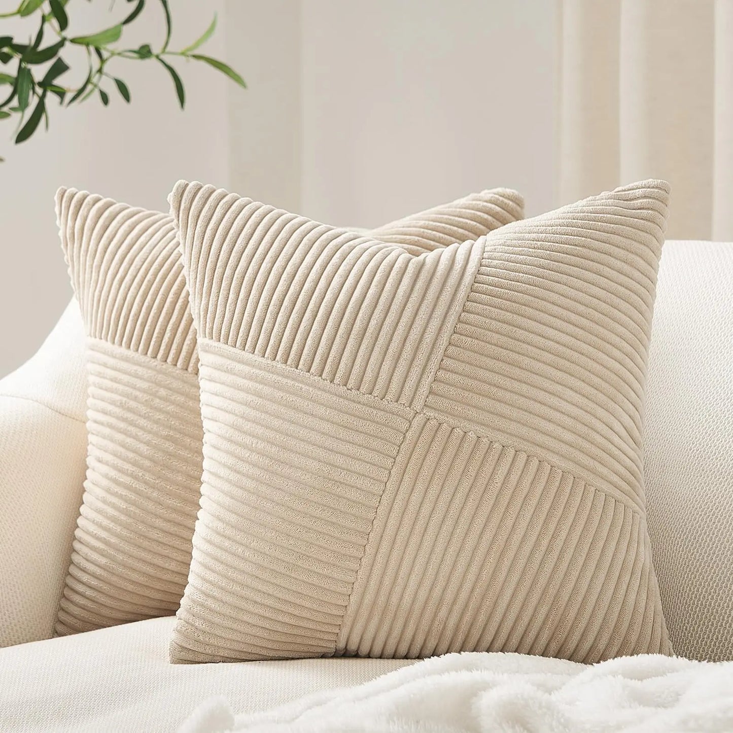 2025 New Spring Decorative Throw Pillow Covers Corduroy Boho Windmill Textured Cushion Cover 45x45CM Pillowcases Home Decor Pi-Mart