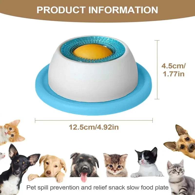 2-in-1 Slow Feeder Lick Mat Pet Puzzle Toy for Dog Cat Pi-Mart
