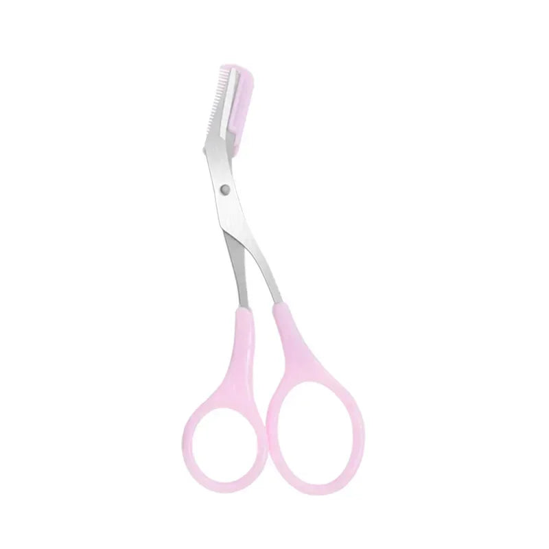 Eyebrow Trimmer Scissor Beauty Products for Women Eyebrow Scissors with Comb Beauty Scissors  Stainless Steel Makeup Accessories Tri Light Beauty