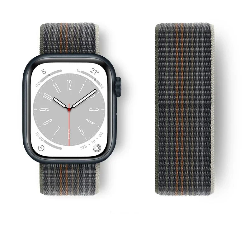 Nylon Sport loop Strap For Apple Watch Band 44mm 42/40mm 45mm  38/41mm pride Bracelet iwatch Ultra2 49mm Series 9 8 se 7 6 5 4 3 LadyShow.Store
