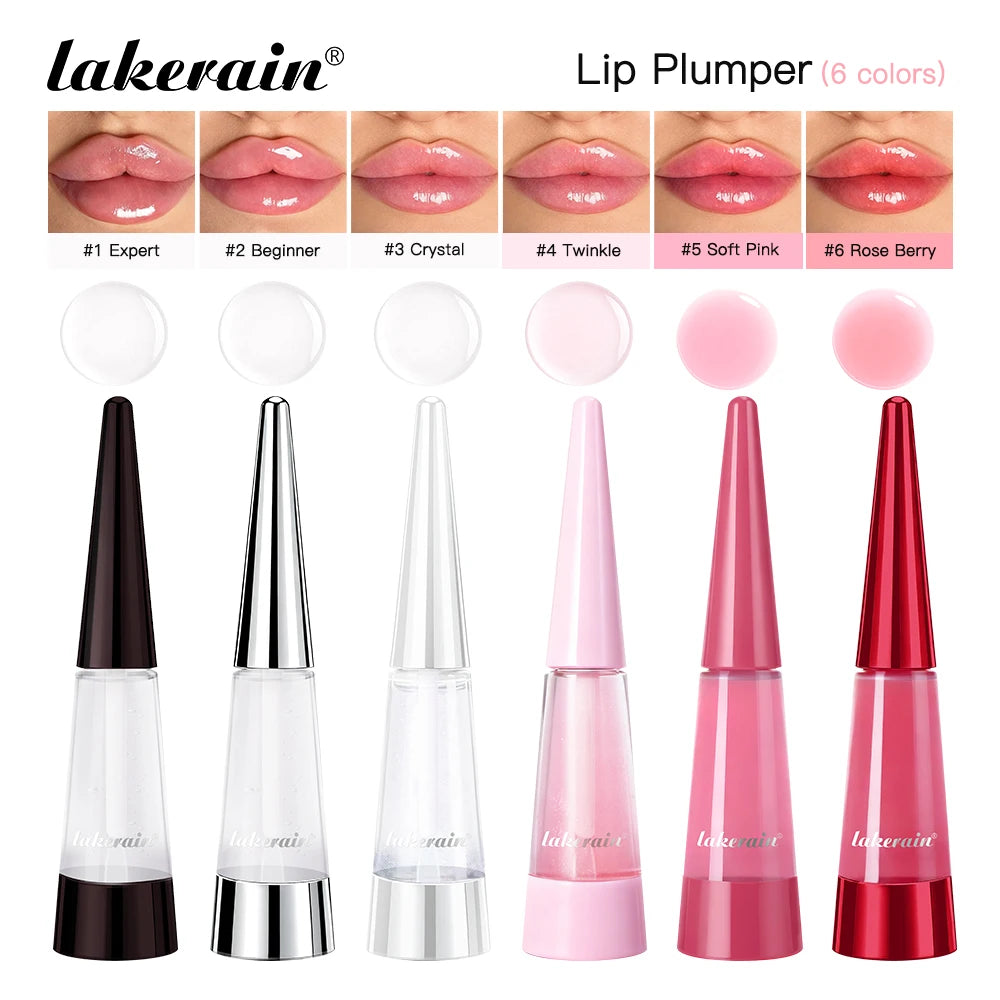 Lakerain Instant Lip Plumper Gloss Oil Lip Long-Lasting Moisturizer Volume Boosting Lip Oil Volumizing & Hydrating Non-Dry Plump Pi-Mart