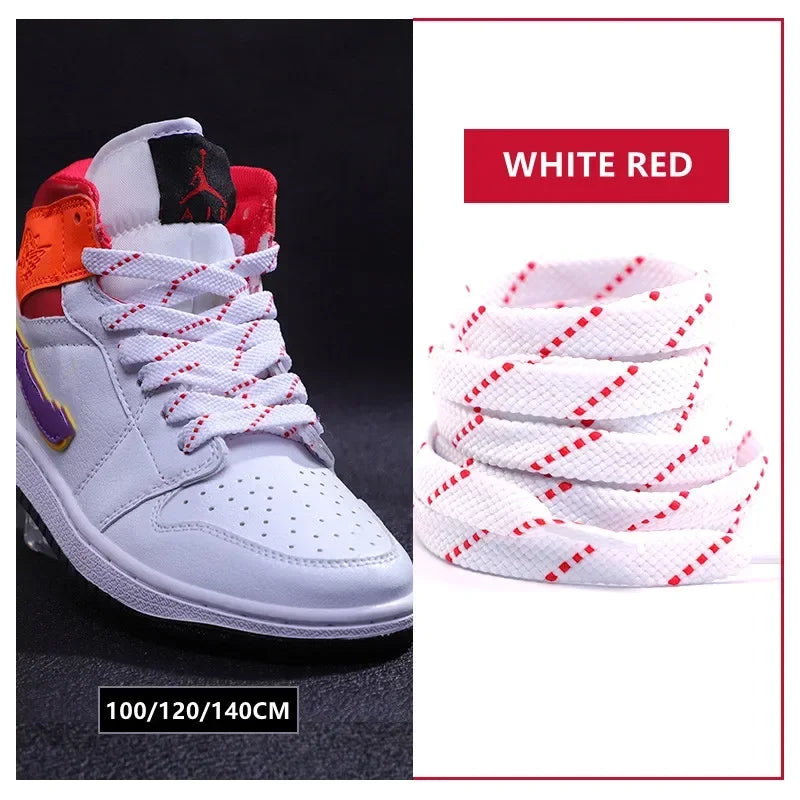 Classic Shoelaces for Sneakers Flat Mixed-colors Shoe laces AF1/AJ Shoelace Elastic Laces Shoes 100/120/140CM Strings 1Pair Pi-Mart