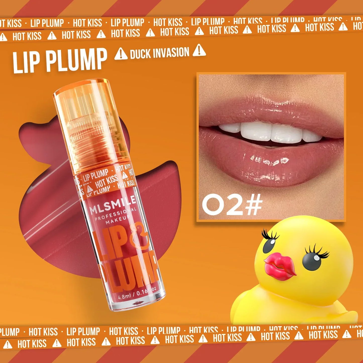 MLSMILE Duck Lip Plump Lip Oil Moisturizing Lip Gloss Mirror Water nature long-lasting  Gloss Gloss Pearl Lip Glaze Set Tri Light Beauty