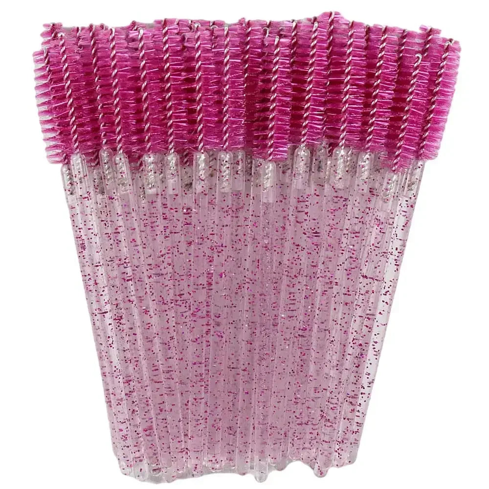 Disposable Crystal Eyelashes Brush Comb 50Pcs Eye Lashes Extension Mascara Wands Makeup Professional Makeup Beauty Tool LadyShow.Store