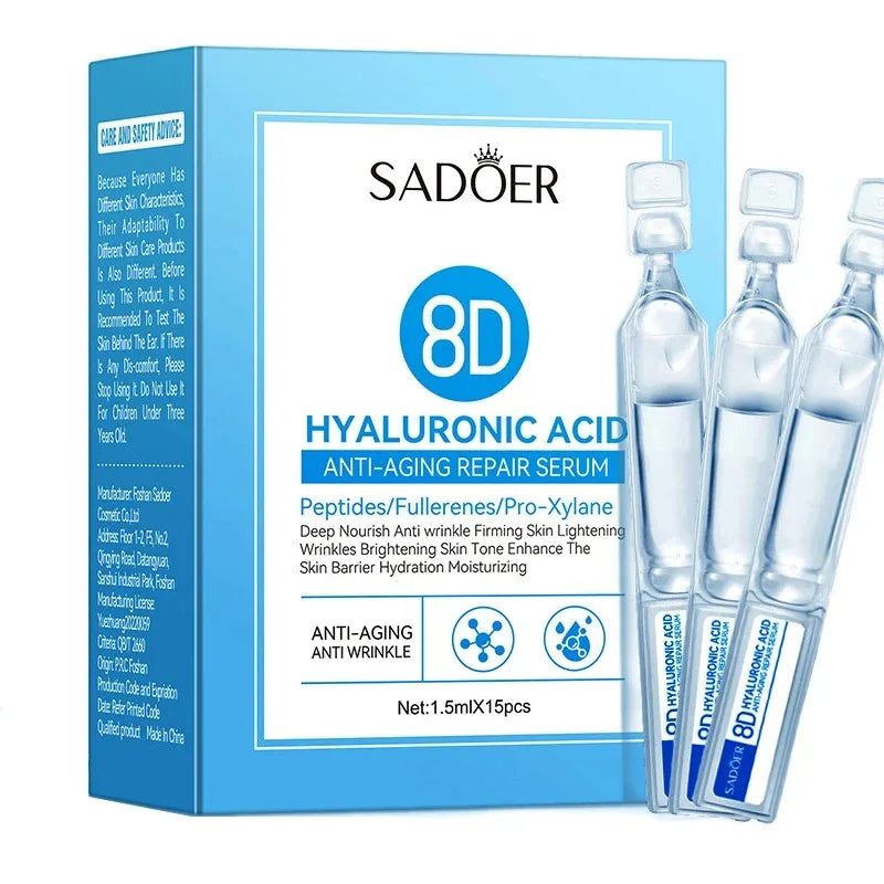 Hyaluronic Acid Face Serum Anti-Aging Deep Nourishment Fullerene Collagen Wrinkle Essence Whitening Lifting Skin Care Pi-Mart