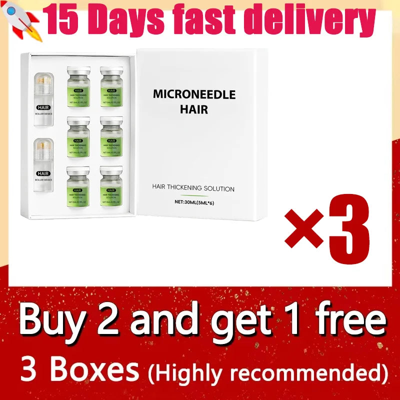 Anti-Hair Loss Scalp Care Roller Serum Kit Nourishes Roots Strengthens Hair Prevents Baldness Daily Care Pi-Mart