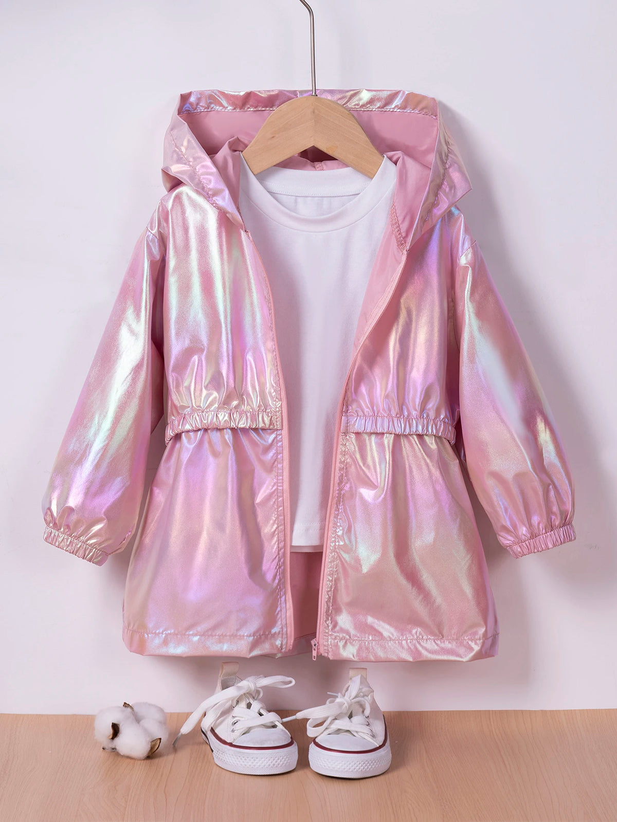 Girl's Spring and Autumn Children's Light and Thin Breathable Zipper Coat Jacket for Boys and Girls Fashion Thin Jacket Pi-Mart