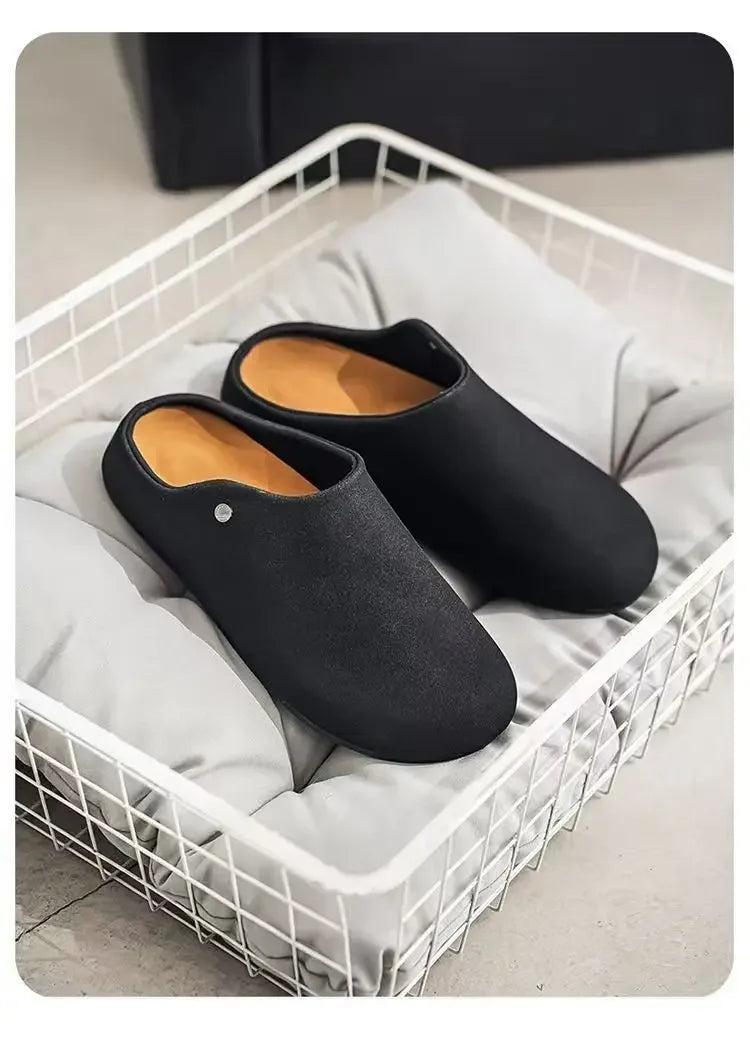 Unisex Closed Toe Mule Slippers Spring Autumn Slip On Soft Sole Casual Shoes for Outdoor Office Home Pi-Mart