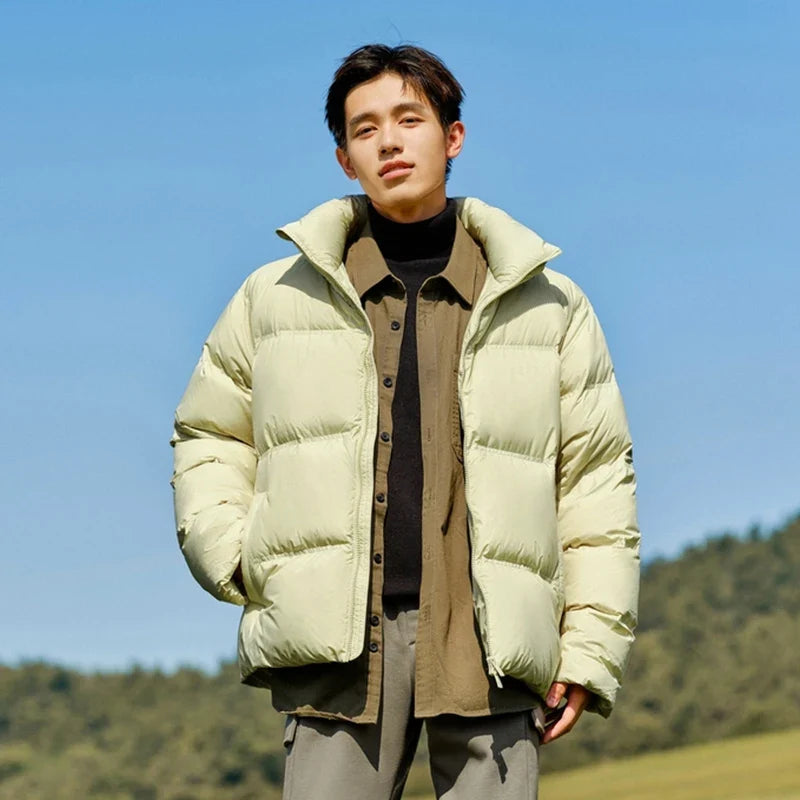 Semir Down Jacket Men Women 2026 Winter New Light Short Coat Three-Proof Thermal Puffer Coat Couple Top Trendy Down Jacket LadyShow.Store