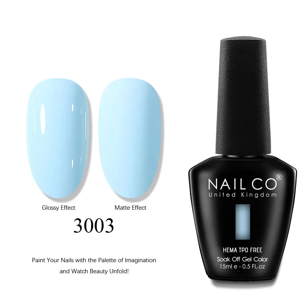 NAILCO 15ml Nails Art Gel Lack Polish Summer Hybrid Nail Varnish Manicure UV Top Coat Base HEMA TPO FREE Esmalte Nail Gel Polish Tri Light Beauty