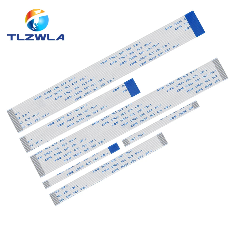 10PCS FPC FFC Ribbon Flexible Flat Cable 4/6/8/10/12/14/16/18/20 Pin Pitch 0.5MM 1.0MM A-Type Wire Length 6/10/15/20/25/30/40 CM Pi-Mart