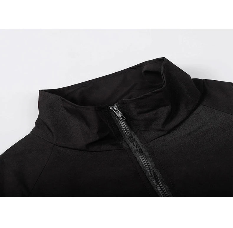 Hip Hop Varsity Jacket Men High Street Patchwork Color Black Windbreaker Coats Women Spring Autumn Thin Fashion College Jackets Pi-Mart