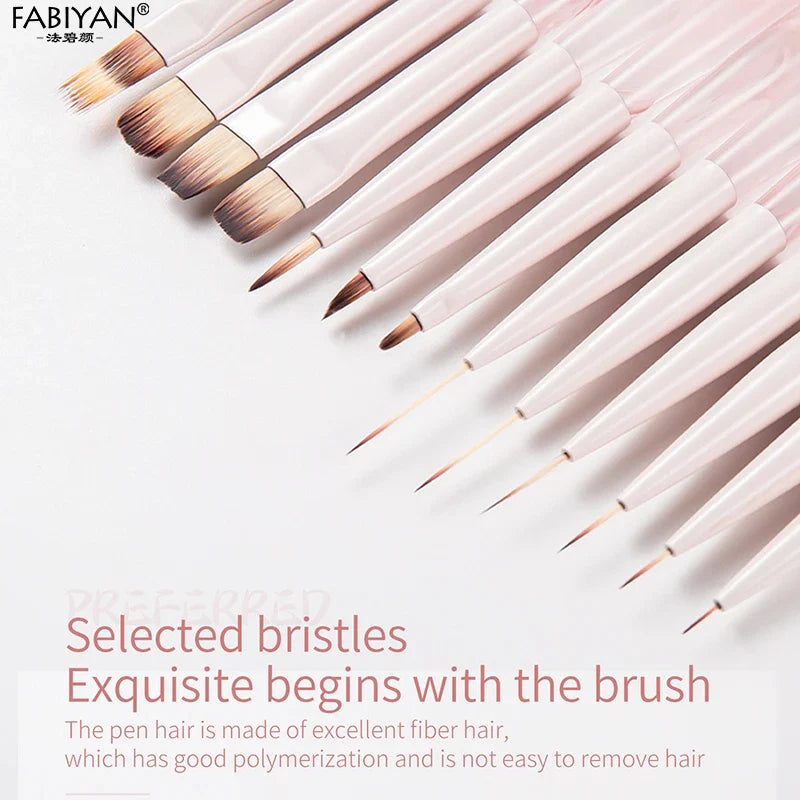 Nail Art Liner Brushes Elongated Lines Striping Drawing Painting Brushes For Manicure Beauty Salon Nails Products Manicure Tools Tri Light Beauty