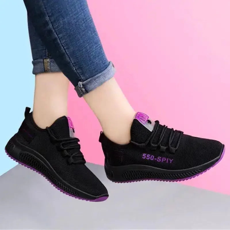 Tenis Feminino 2026 Spring Hot Sale Women Flats for Outdoor Sneakers Air Mesh Walking Jogging Trainers Basket Chaussures Femme Pi-Mart