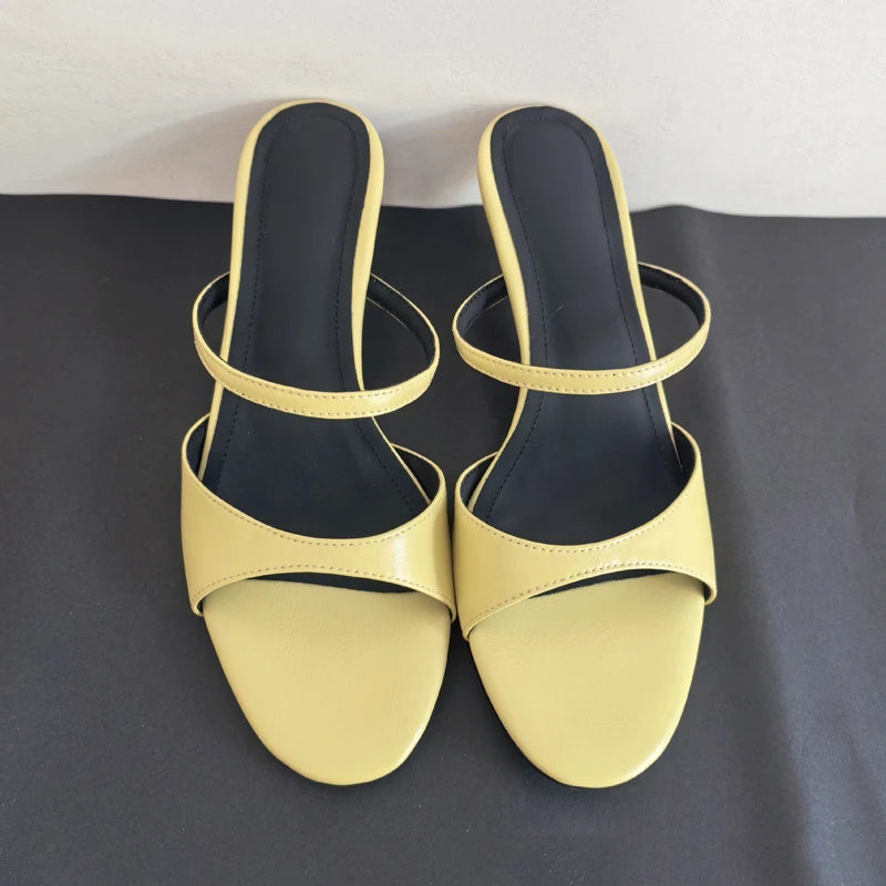 JOZHAMTA Size 34-43 Women Real Leather Casual Flats Slippers Comfort Slides Sandals Soft  Fashion 2025 Daily Home Outdoor Pi-Mart