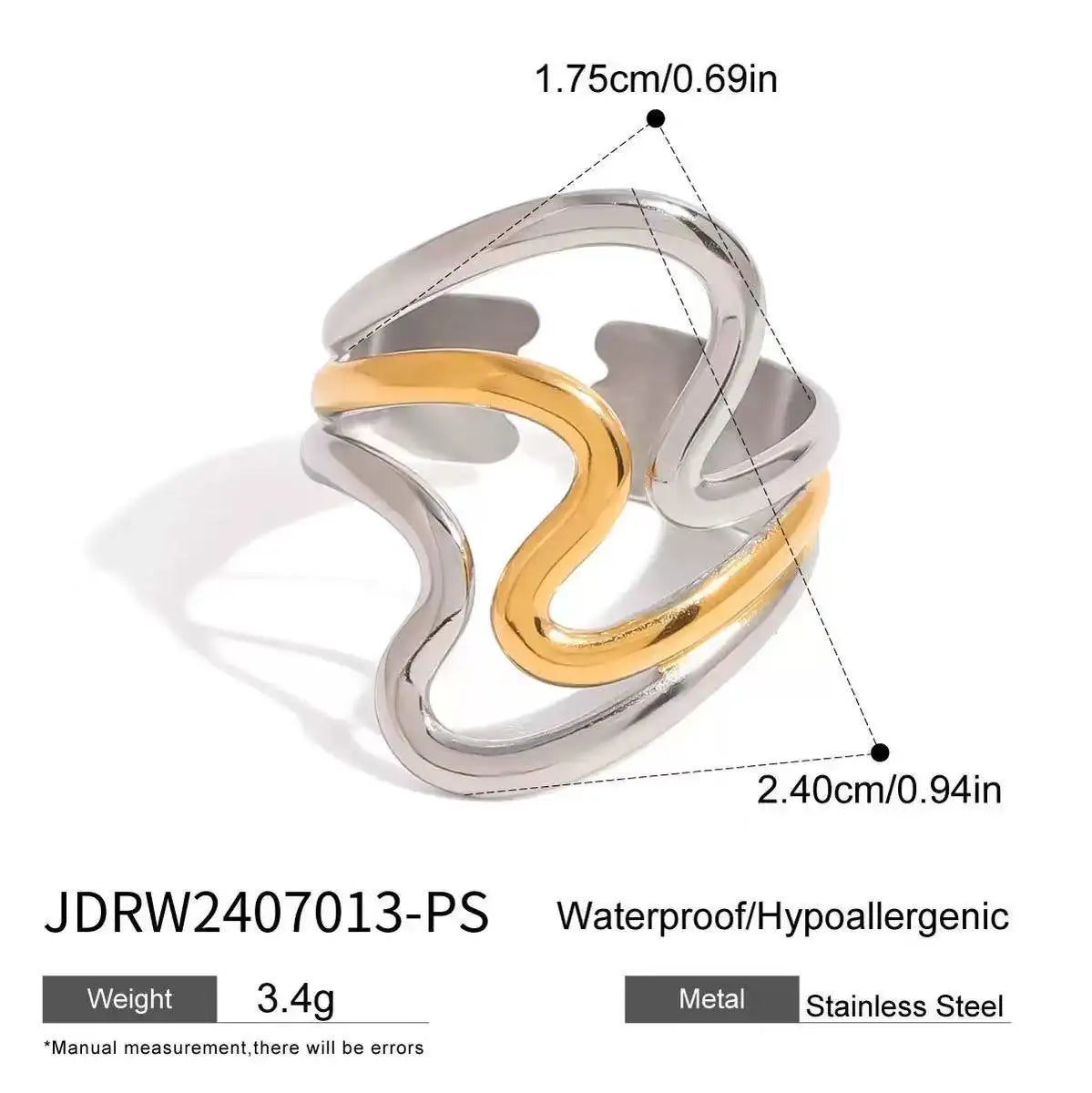 High End Waterproof Hollow Stainless Steel Finger Ring Trendy for Women Personalize Jewelry Wholesale Pi-Mart
