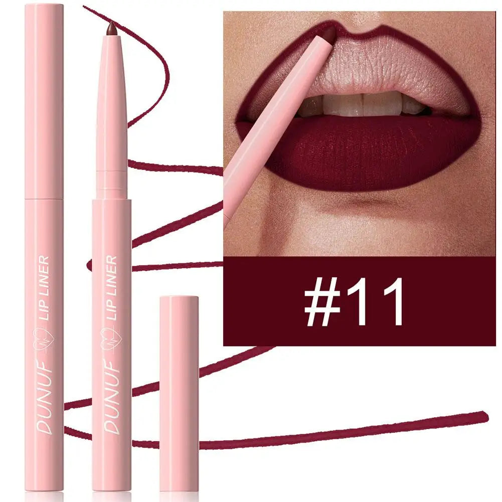 6Pcs Velvet Matte Lip Liner Pencil Set High Pigment Smooth Silky Texture Easy to Color & Define Lip Contours Daily Lip Makeup Pi-Mart