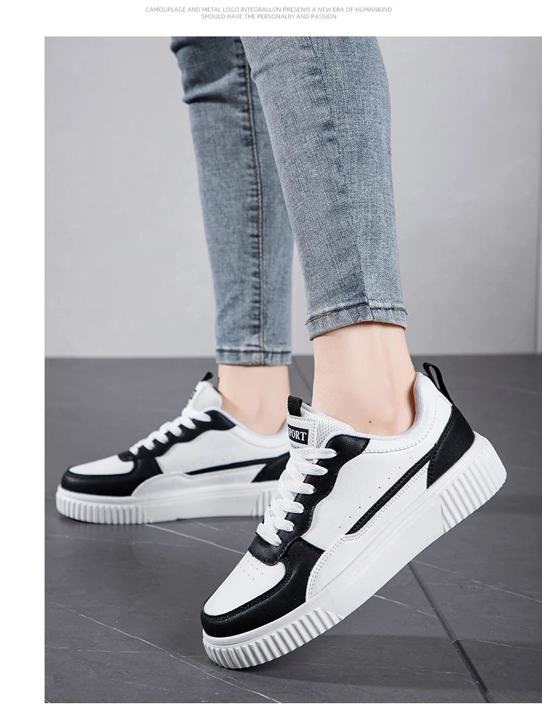 Fashion Women Casual Shoes Breathable Walking Flat Shoes Sneakers White Female Footwear Sports Running Outdoor Walking For Men Pi-Mart