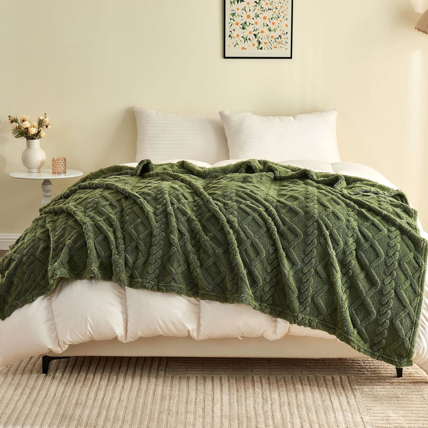 1pc Luxurious Fleece Blanket - Ultra-Soft 3D Plush Dense Weave, For Christmas , All-Season Cozy Flannel Throw Best Price In  EU Pi-Mart