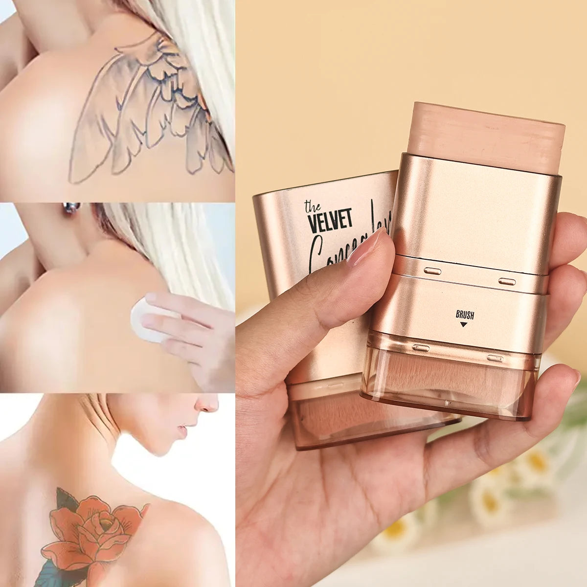 Face Foundation Contour Stick Long-wear Lightweight Brighten Stick Face Concealer Blemish Contouring Beauty Makeup Pi-Mart