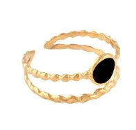 High End Waterproof Hollow Stainless Steel Finger Ring Trendy for Women Personalize Jewelry Wholesale Pi-Mart