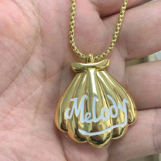 Fashion Melody Mermaid Shell Pendant Design New Luxurious Exquisite Romantic Necklace Jewelry for Wife Daughter Dream Gift Pi-Mart