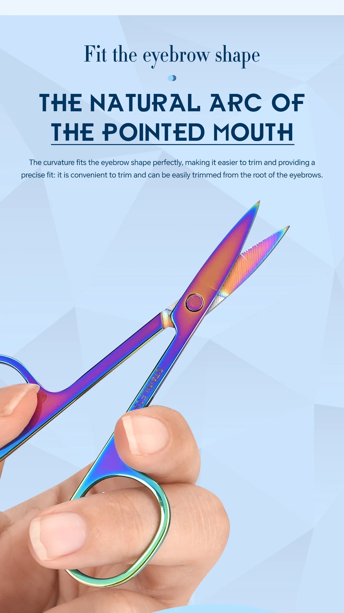 1 PCS Multi-purpose Small Beard Scissors Eyebrow Scissors Colorful Trimming Tool for Nails & Cuticle Pi-Mart