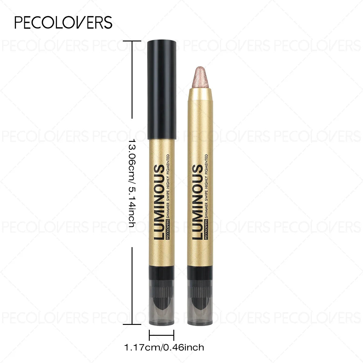 Smudge-Proof & Waterproof Eyeshadow Stick,Dual-Ended Eye with Shadow Stick,Sponge Brush,Glitter & Matte Finishes Tri Light Beauty