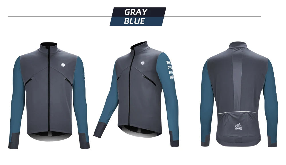 DAREVIE Cycling Men's Jacket Windproof Fleece Pro Cycling Jackets Long Sleeve Warm Soft Brushed Pro Breathable Bicycle Clothing Pi-Mart