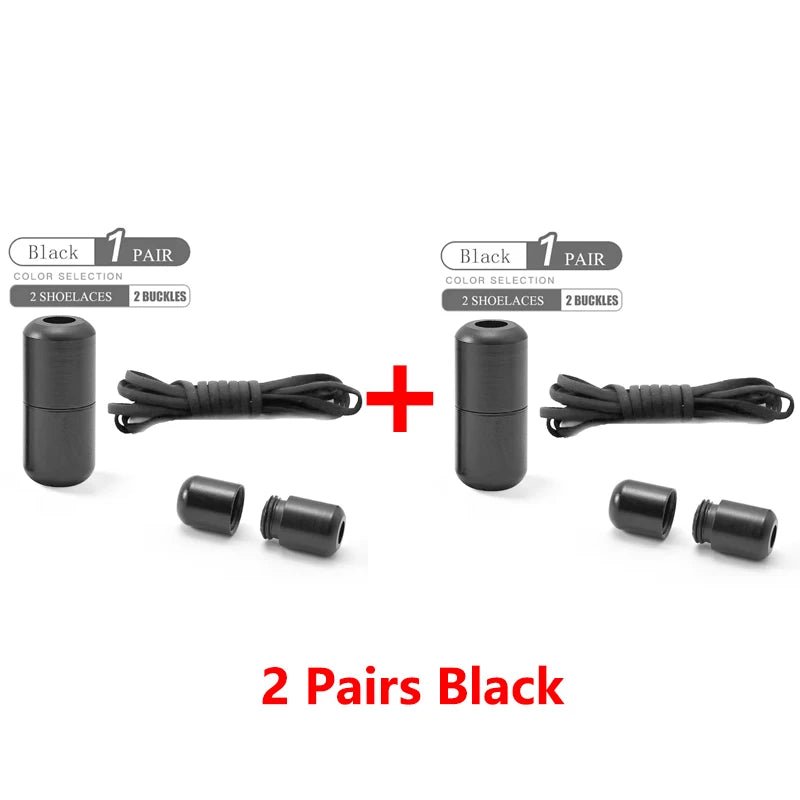 Elastic No Tie Shoelaces Semicircle Shoe Laces For Kids and Adult Sneakers Shoelace Quick Lazy Metal Lock Laces Shoe Strings Pi-Mart