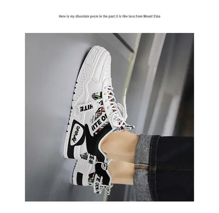 Casual Fashion Leather Sneakers New Skateboard Mens Shoes Outdoor Running Sports shoes Hiking Tennis Platform Luxury footwear Pi-Mart